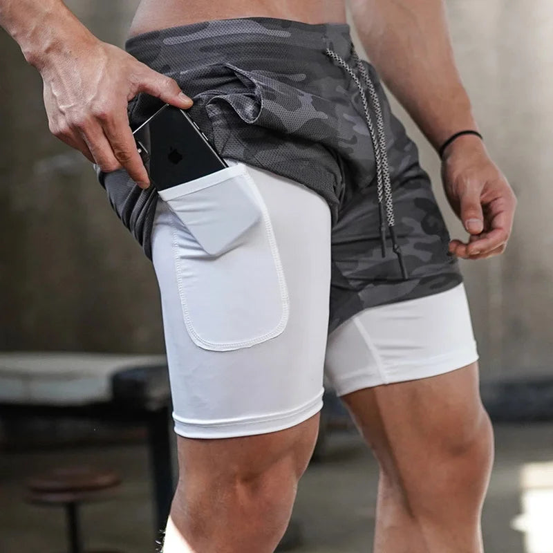 2 In 1 Compression Jogging Short Pant