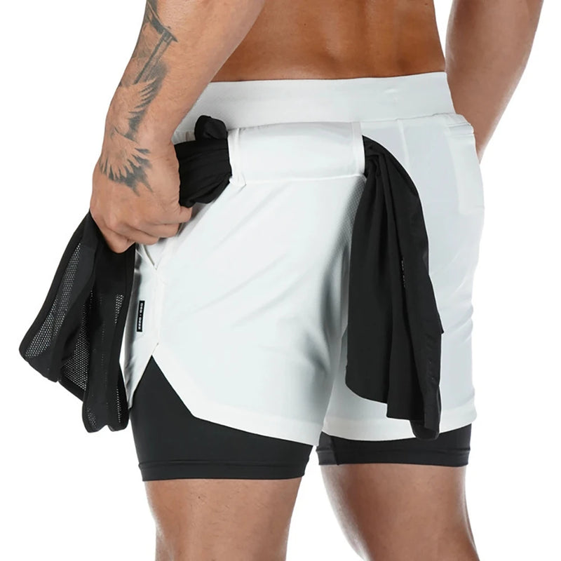 2 In 1 Compression Jogging Short Pant