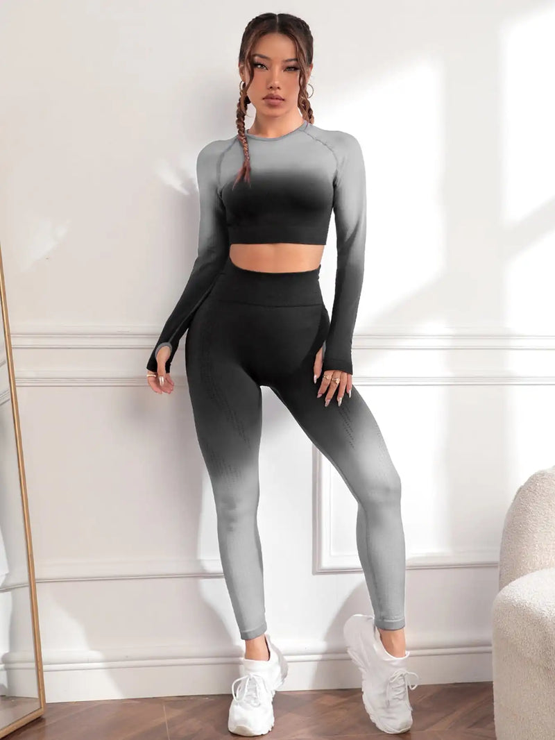 Women's 2-piece Yoga Gradient Set